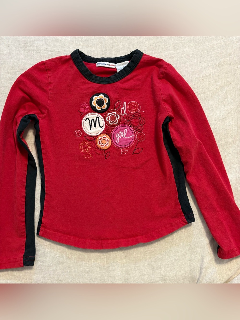 Y2K Mary-Kate and Ashley Girls Long Sleeve Embroidered Shirt